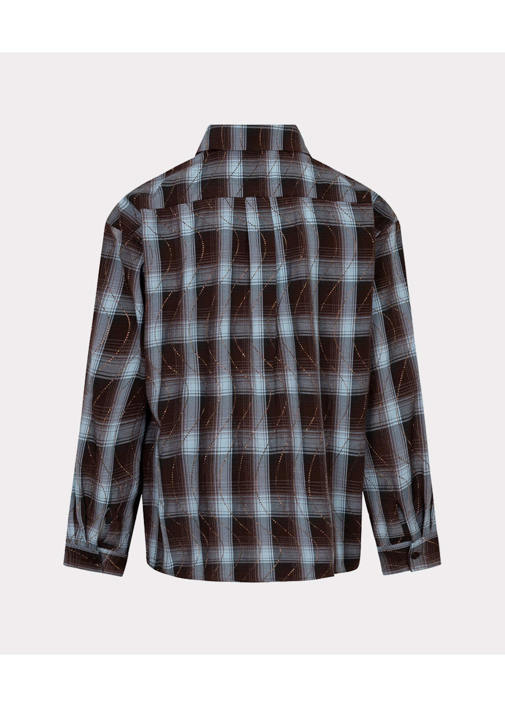 EsQualo Blouse check strass W26.28723