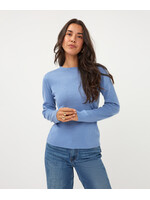 EsQualo Sweater rib l/slve studs W26.02706