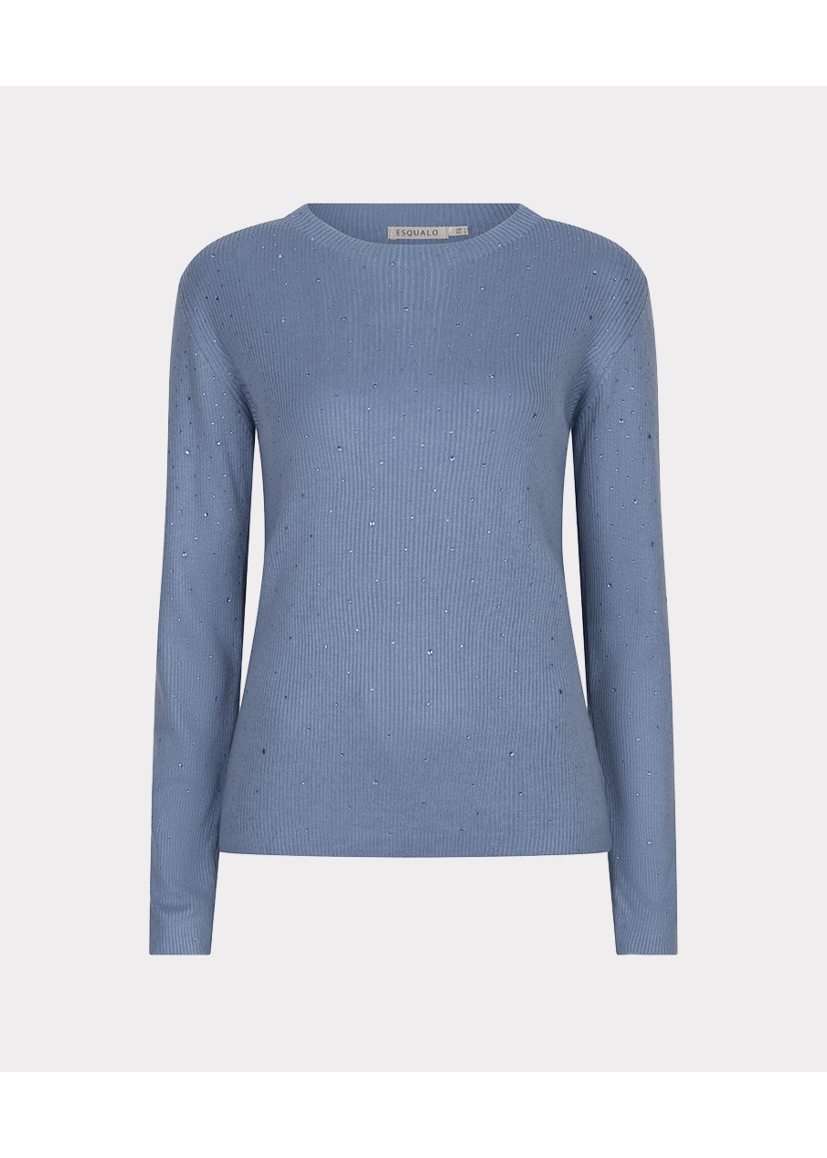 EsQualo Sweater rib l/slve studs W26.02706
