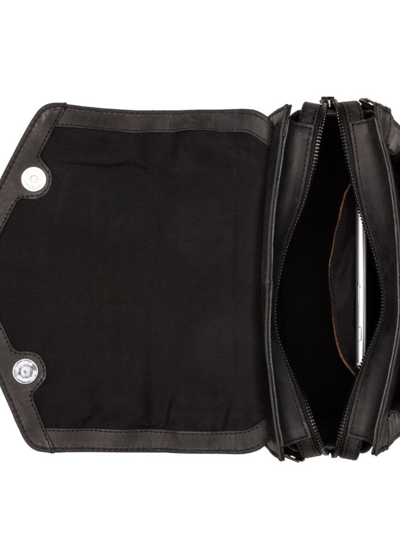 BURKELY Compacte handtas met croco print.