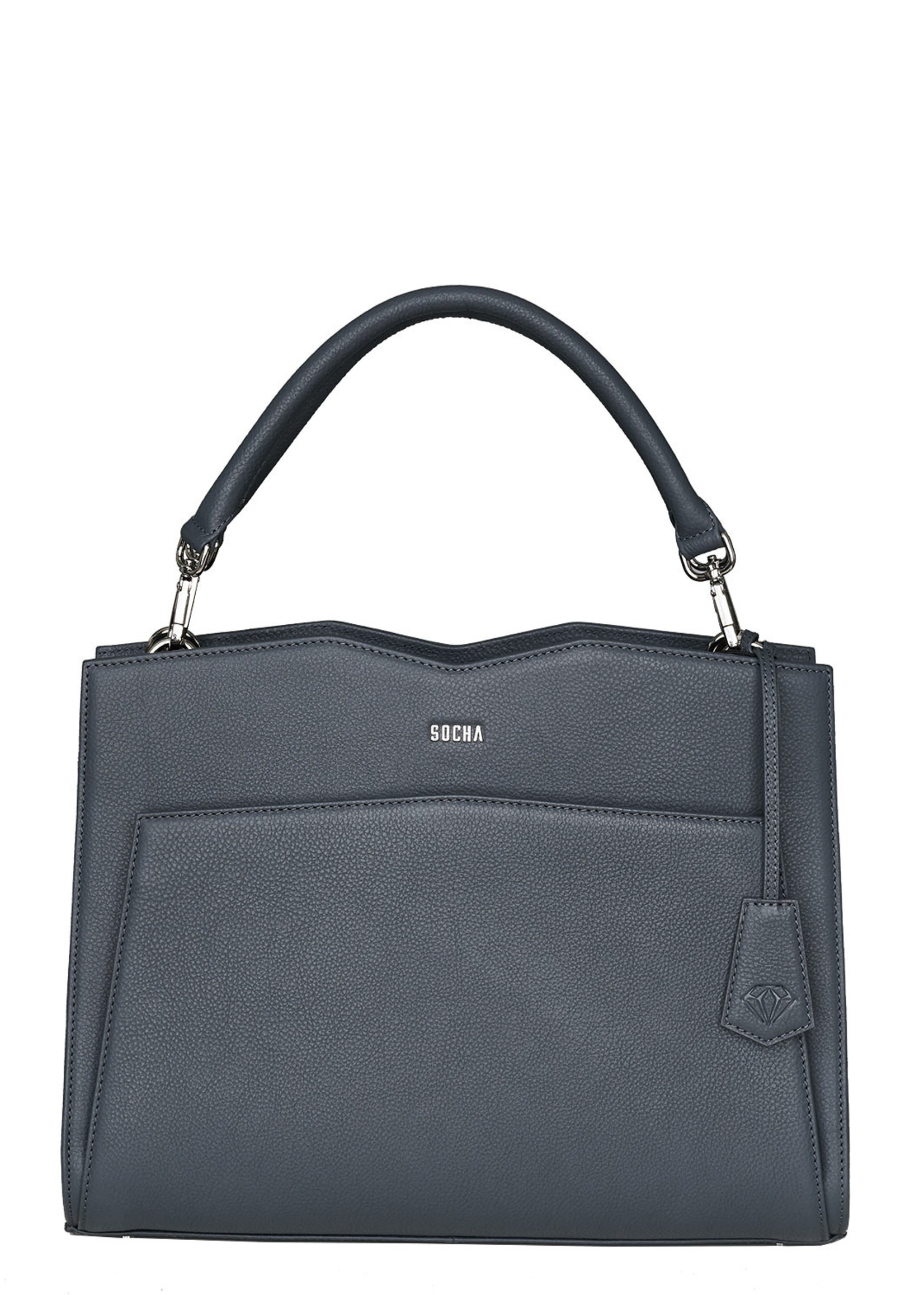 SOCHA Elegante handtas met uitneembare laptop sleeve.