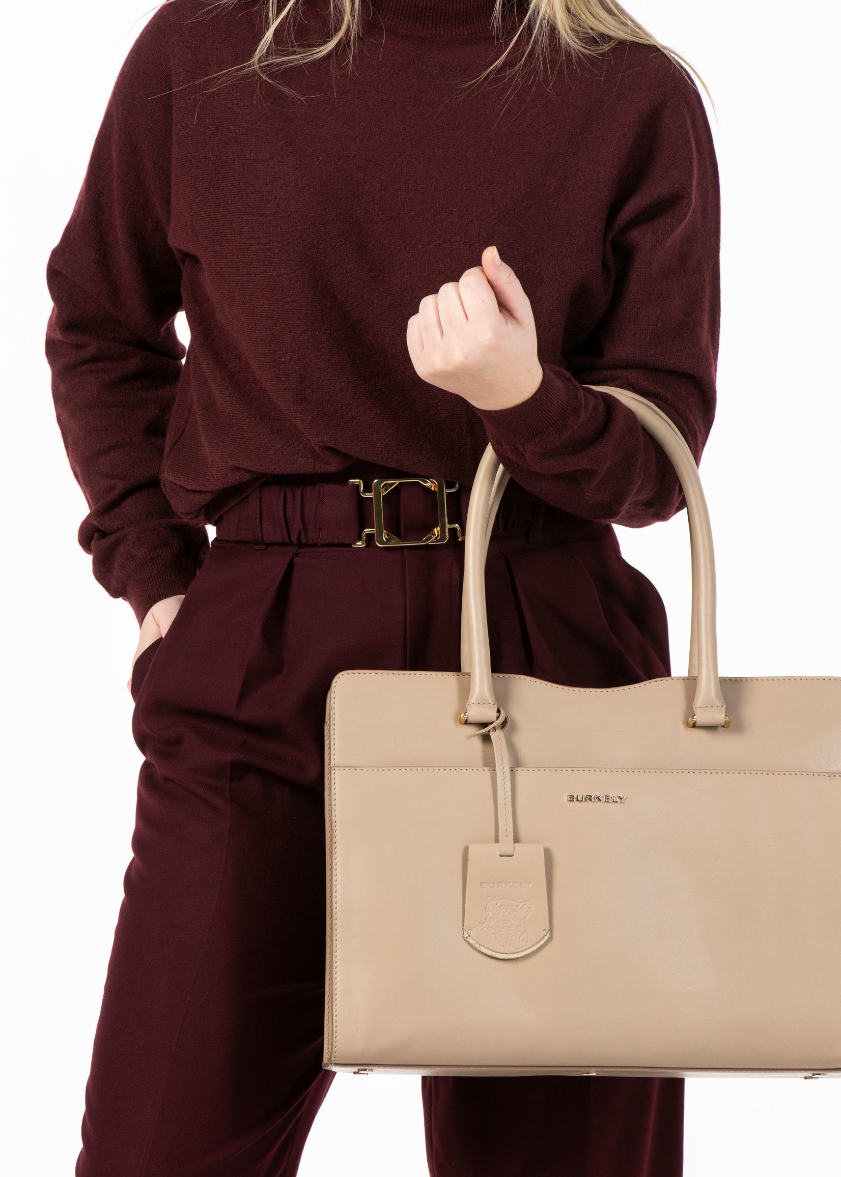 BURKELY Strakke handtas/schoudertas/laptoptas