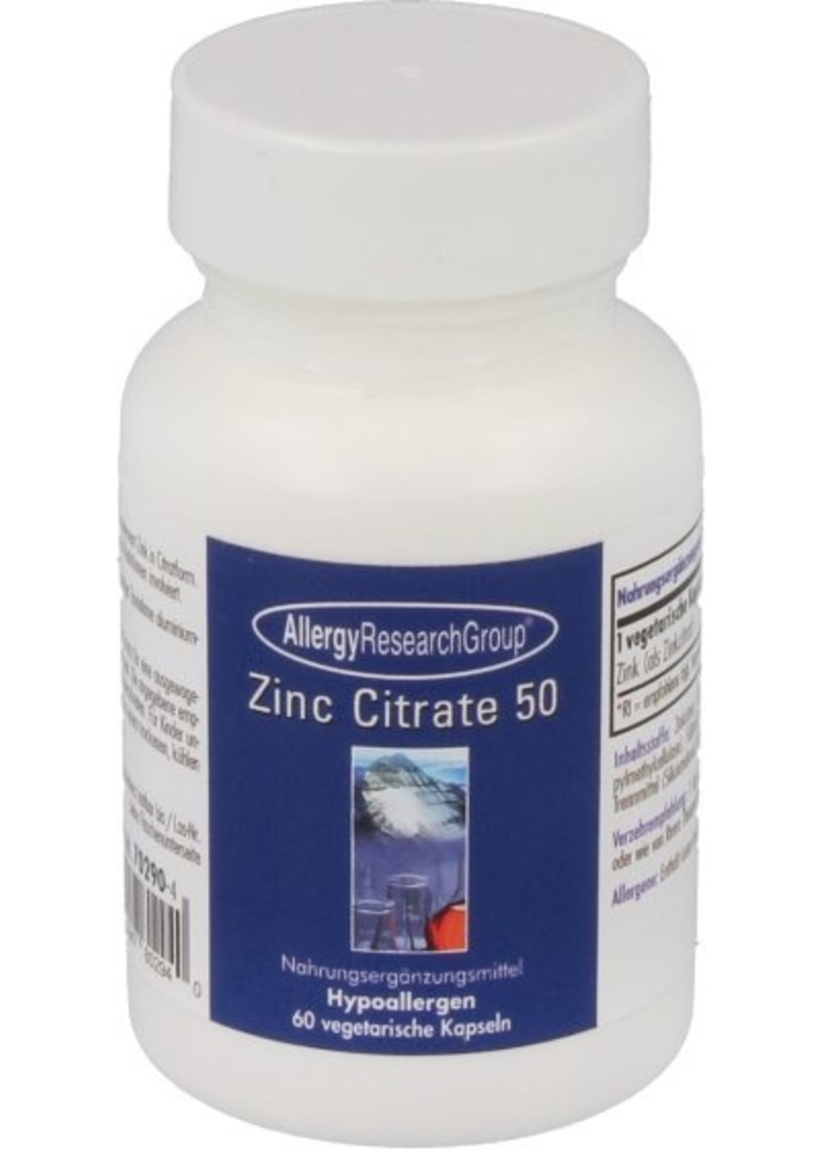 Allergy Research Group Zinc Citrate 50 mg, 60 caps.