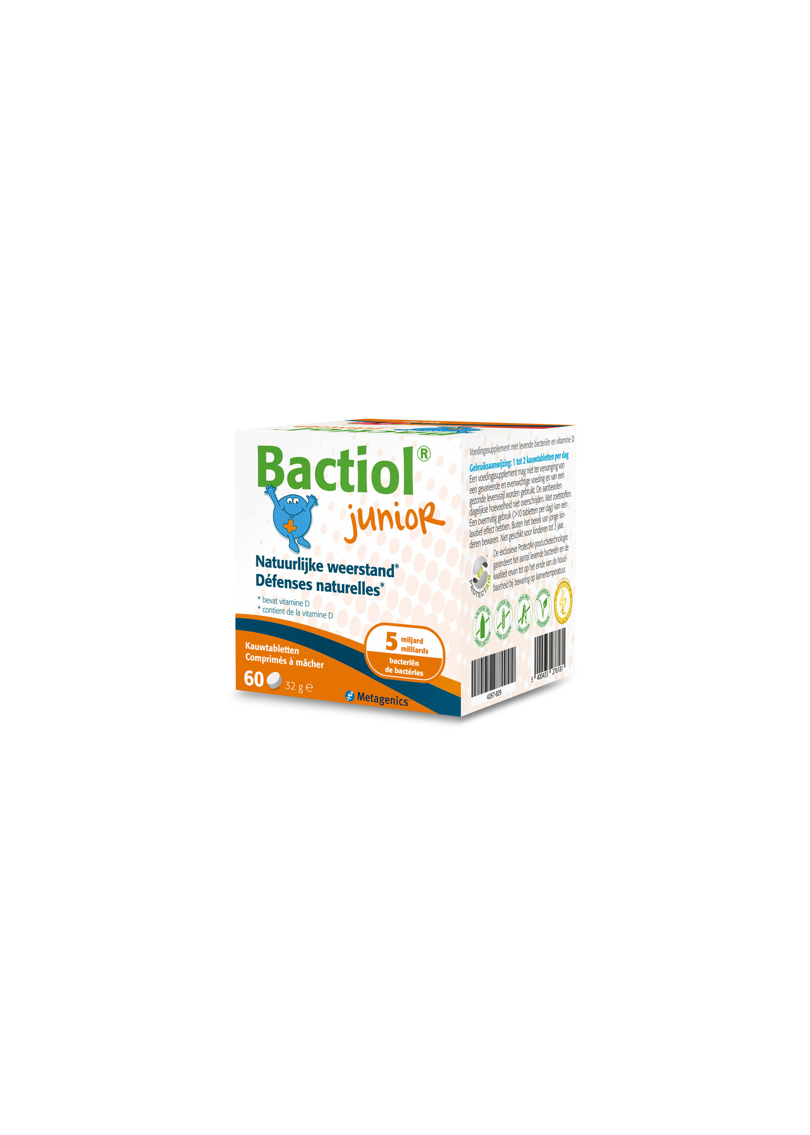 Metagenics Bactiol Junior Chewable, 60 kauwtabl.