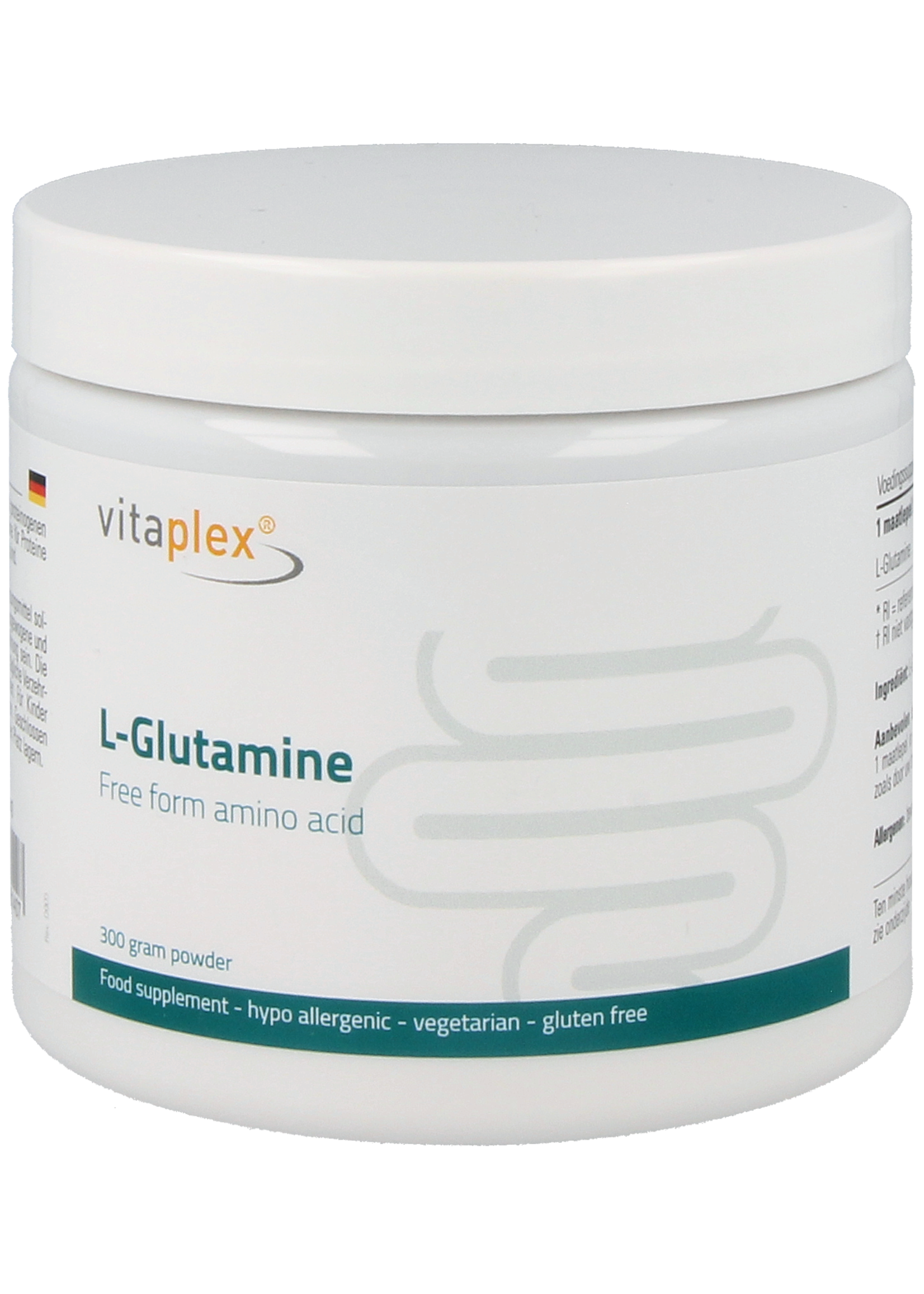 Vitaplex L-Glutaminepoeder, 300 gr.
