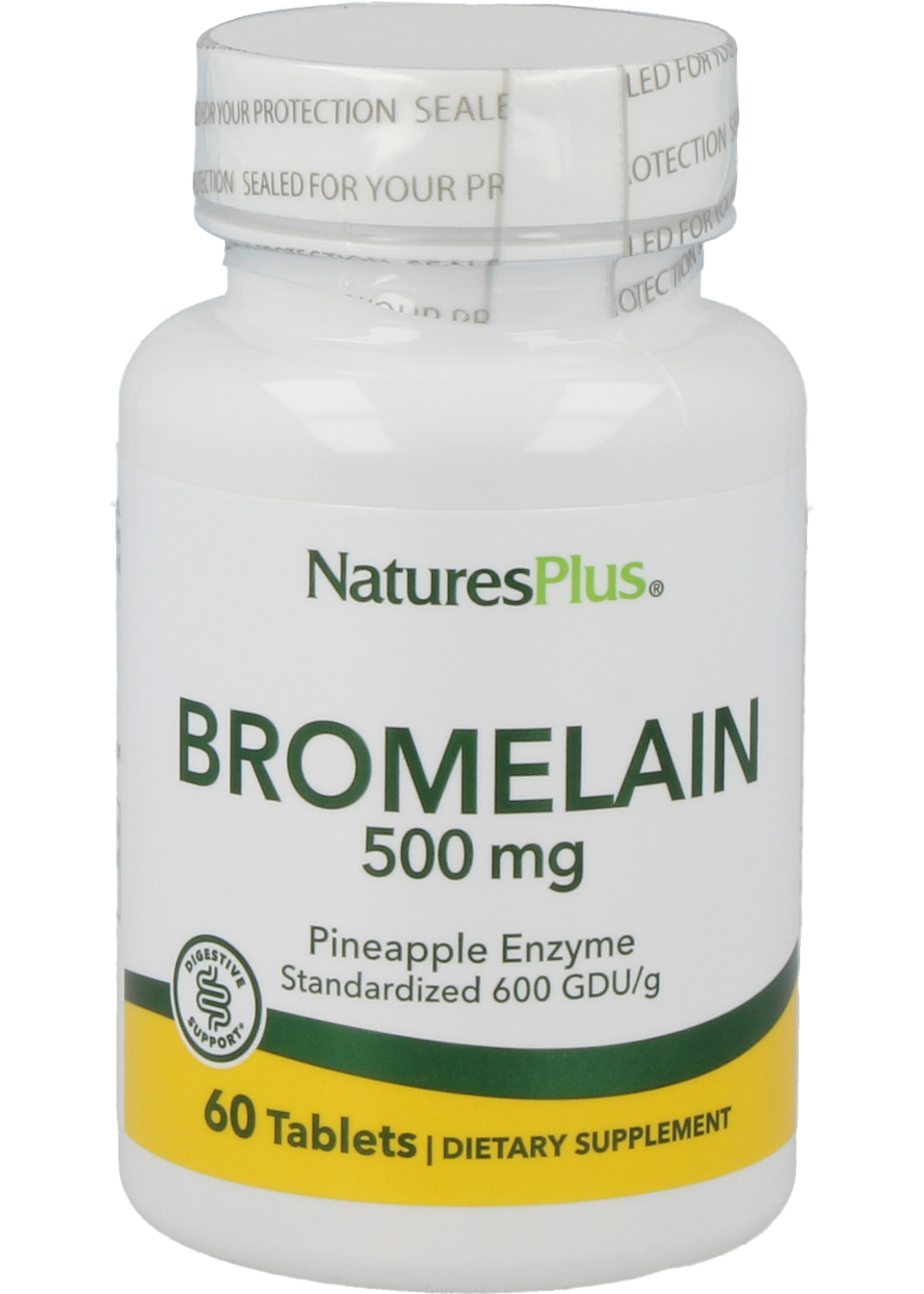 Nature's Plus Bromelain 500 mg, 60 tabl.