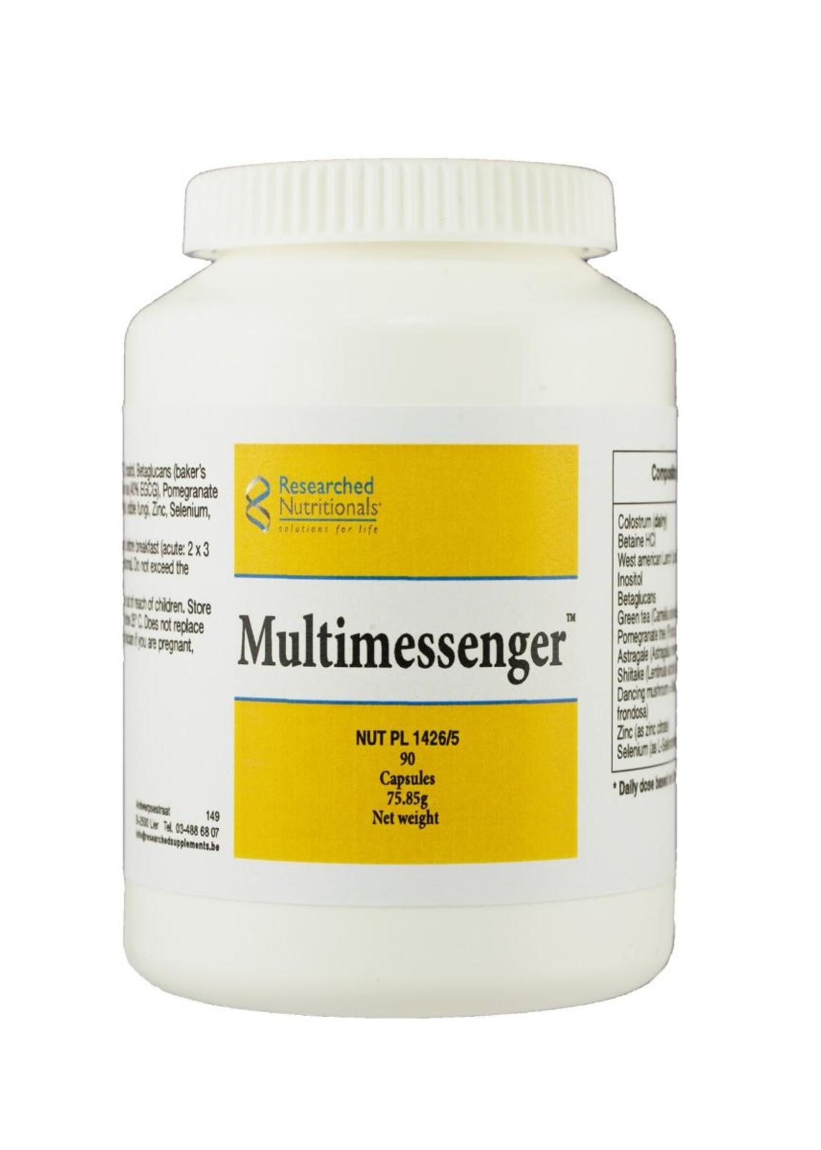Nutrined Transferfactor mushroom free, 60 caps. (vervanging van de multimessenger)