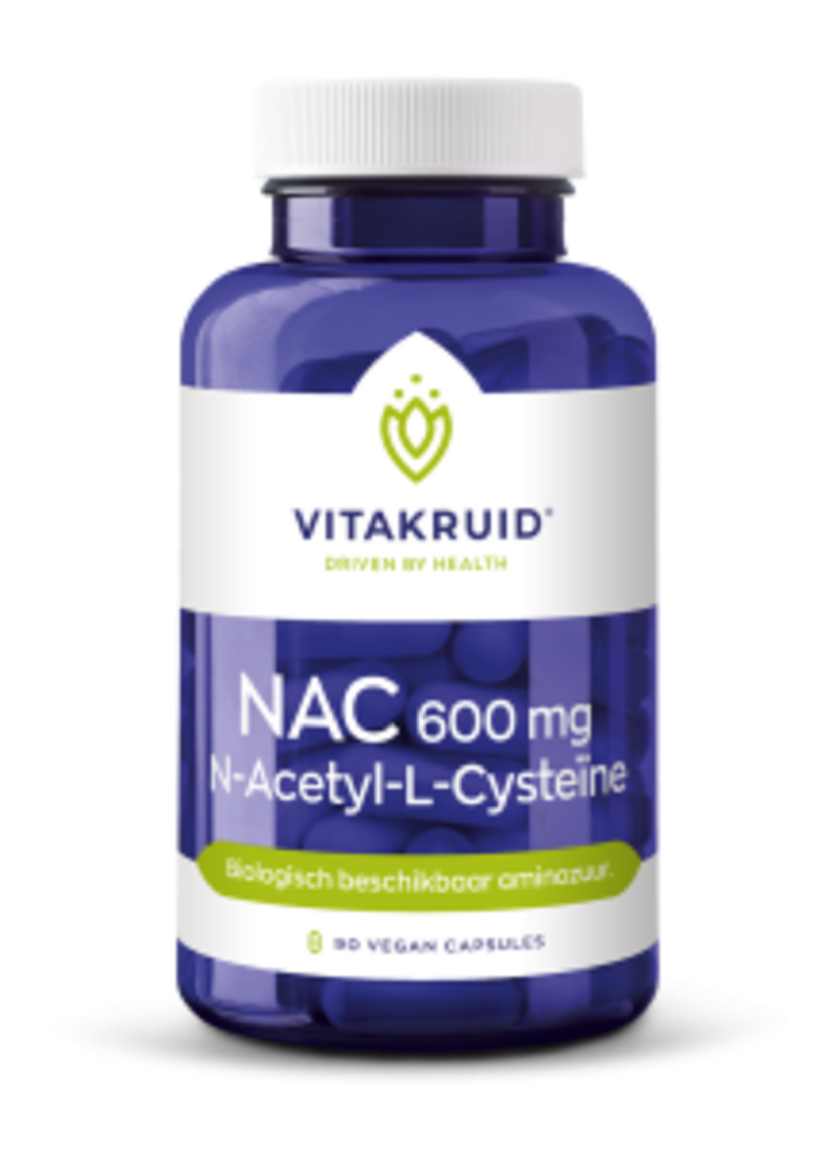 Vitakruid NAC 600 mg N-Acetyl-L-Cysteïne, 90 caps.