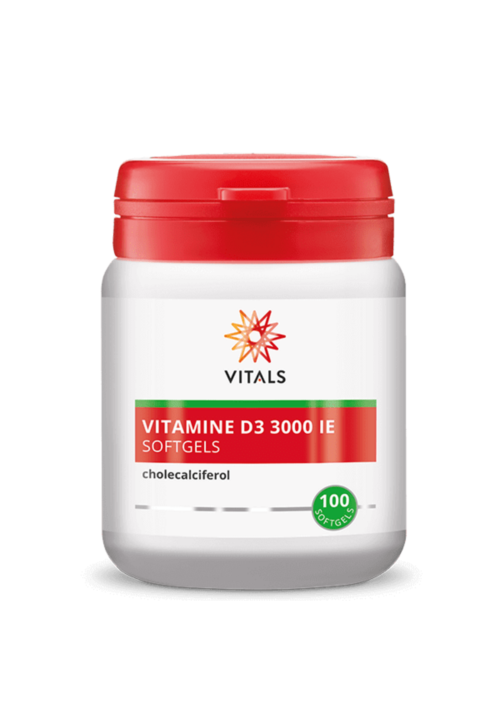 Vitals Vitamine D3 3000 IE 100 softgels (vervanging van de Vitamine D 6000, 120 tabl. Trenker)