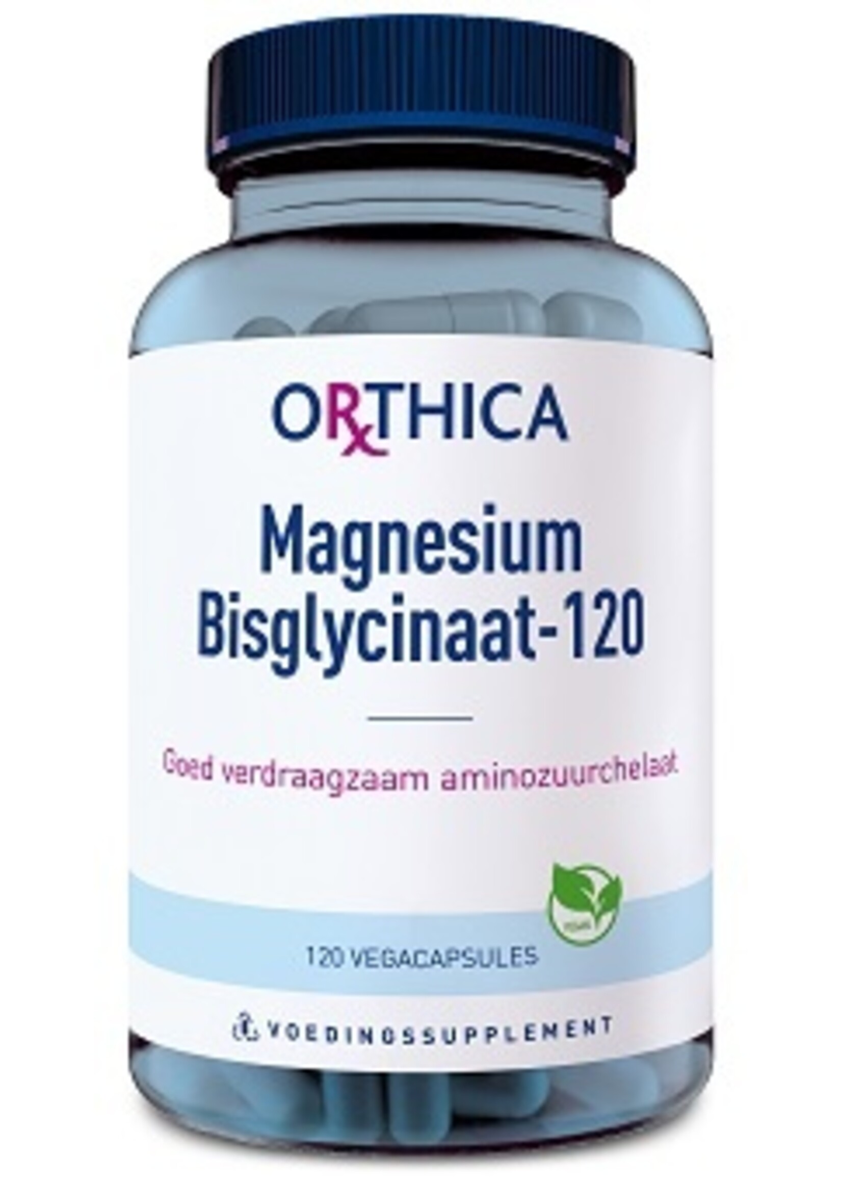 Orthica Magnesium Bisglycinaat, 120 caps.
