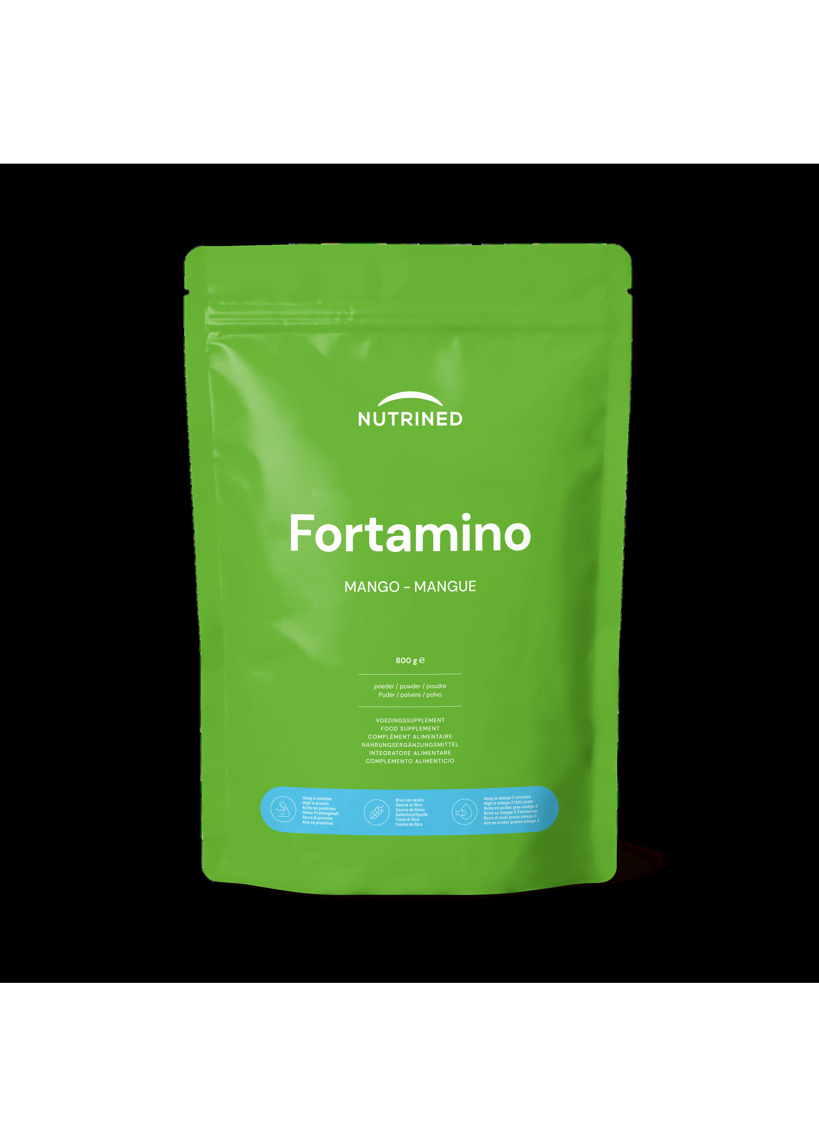 Nutrined Fortamino - Mango (eiwitshake vegetarisch), 800 gram