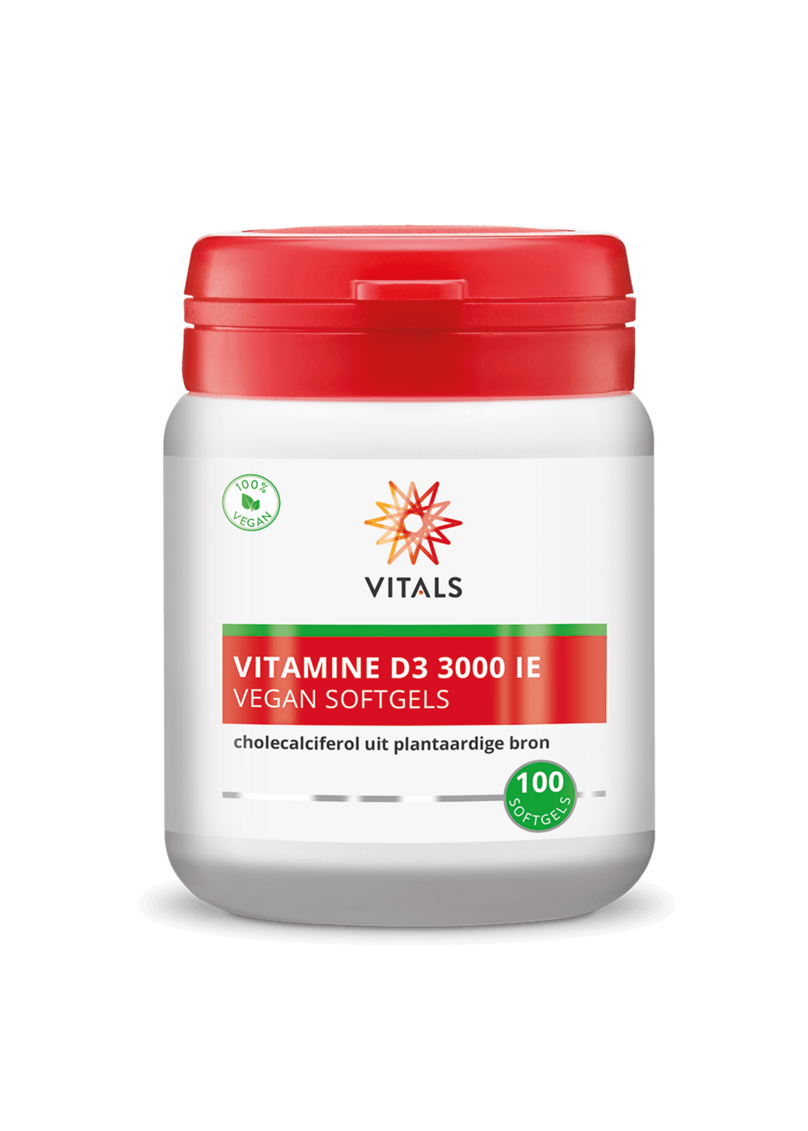 Vitals Vitamine D3 3000 IE 100 vegan softgels (vervanging van de Vitamine D 6000, 120 tabl. Trenker)