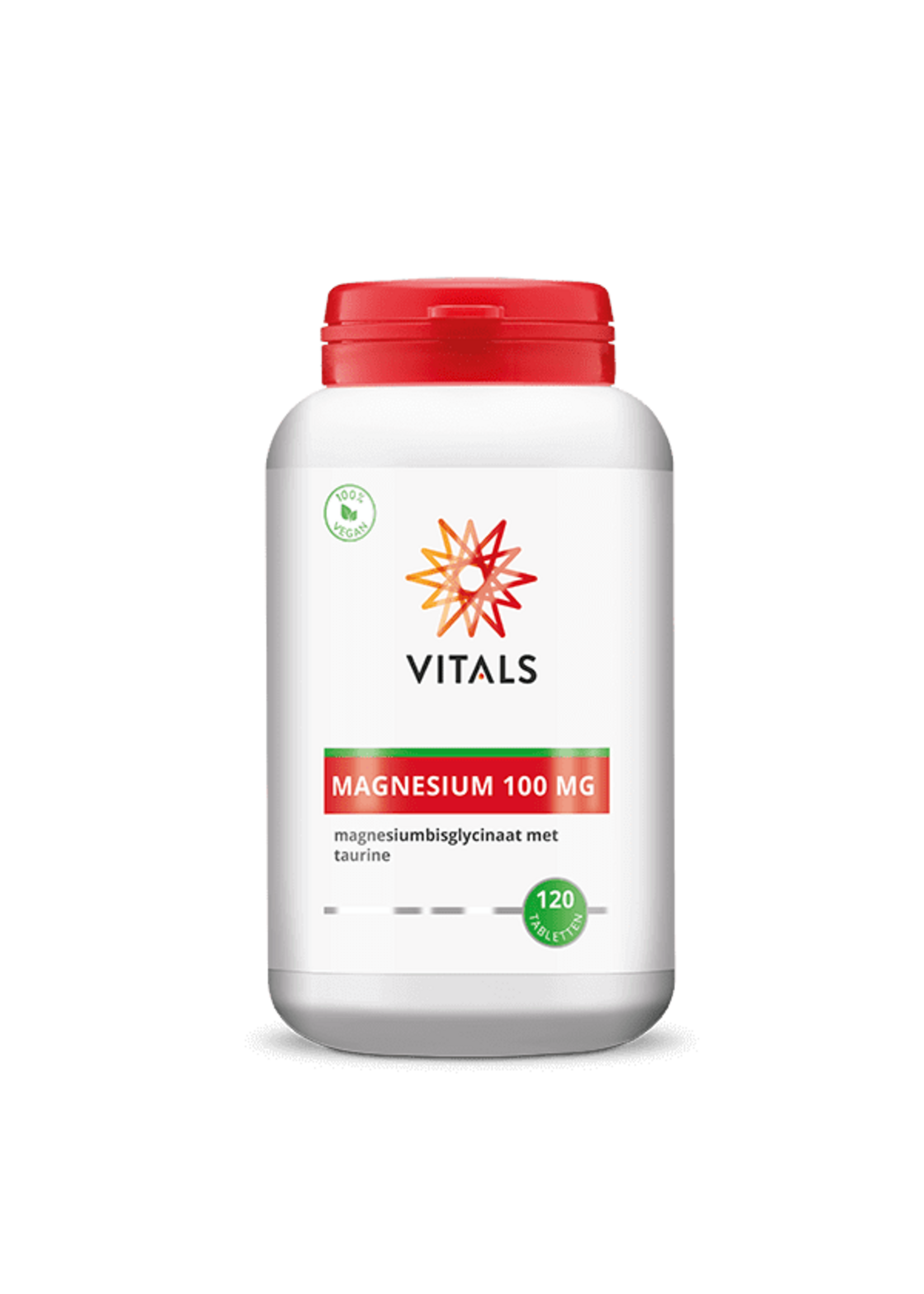 Vitals Magnesium(bisglycinaat met taurine) 100mg , 120 tabl.