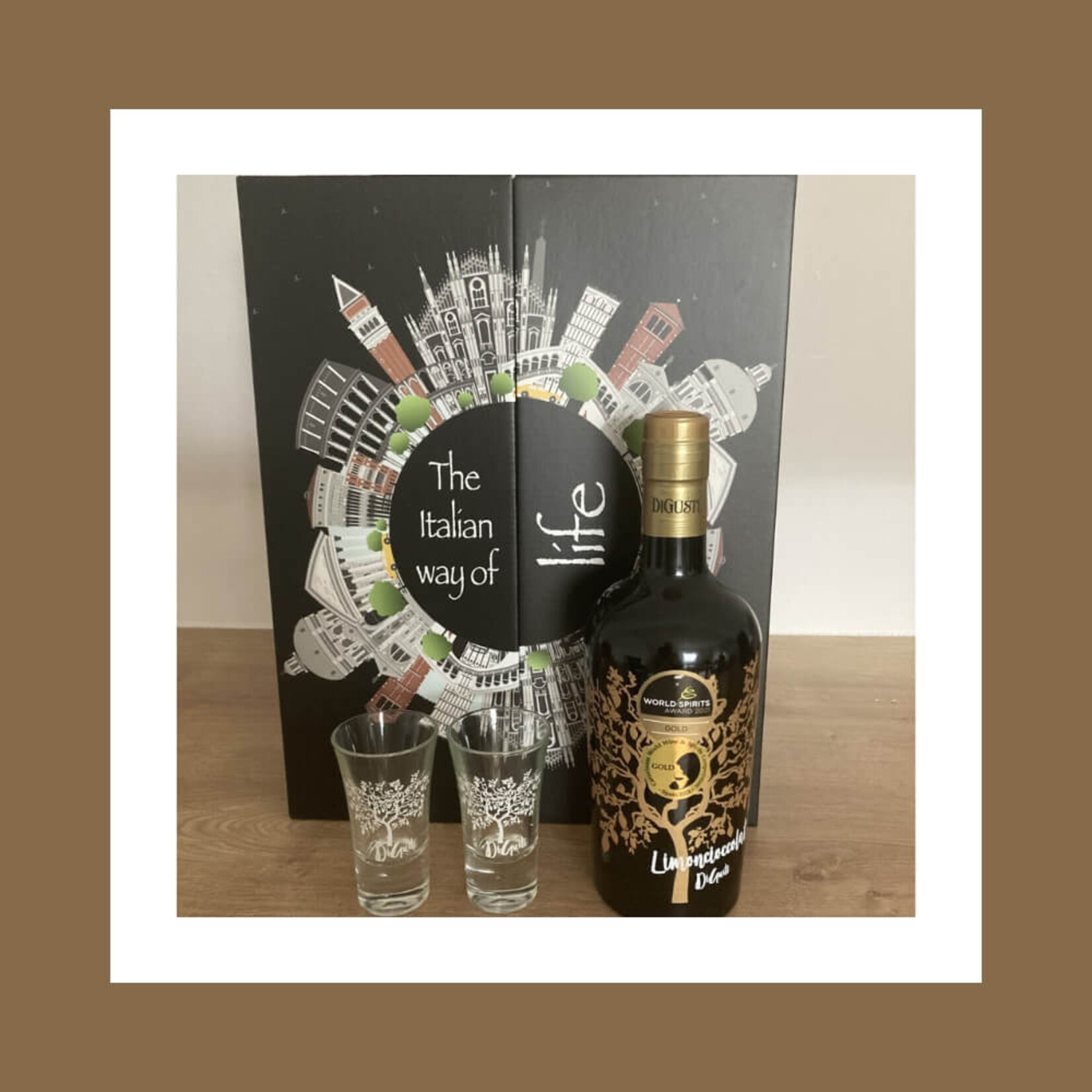 DiGusti Limonciòccolat geschenkbox met 2 shot glaasjes