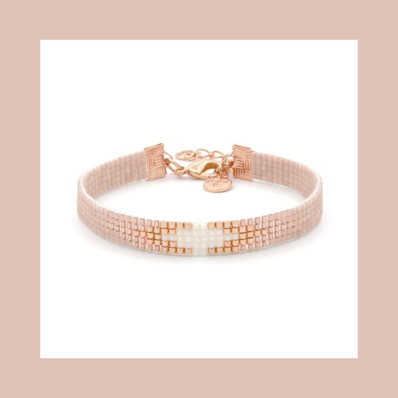 Mint15 4-delig stijlvol roségoudkleurige armbandenset vintage pink