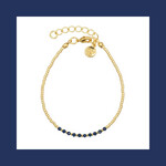 Mint15 Miyuki kralen armband met goud en marineblauw