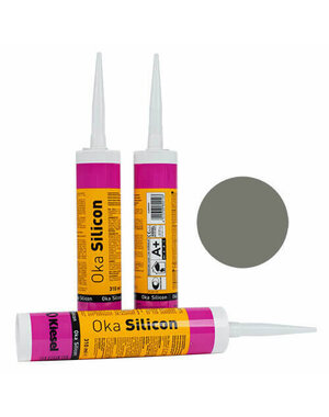  - NIEUW-  Oka Silicon - Siliconen sanitair kit Betongrijs