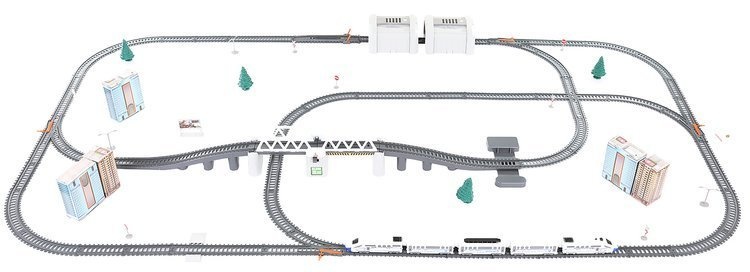 Omhoog Kast mechanisch XXL Elektrische Treinbaan Set - Set Met Trein Met Locomotief & Wagons -  Multiaza.com