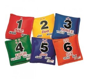 Spordas Pittenzakken met cijfers 1 t/m 6 | Set van 6 stuks | Pittenzakjes