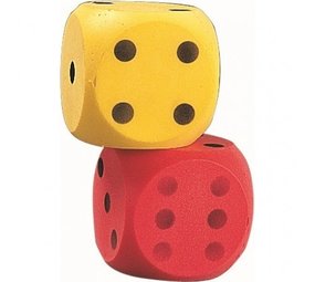 Megaform Dobbelstenen | Per stuk | 16cm | Geel of rood Megaform Dobbelstenen | Per stuk | 16cm | Geel of rood