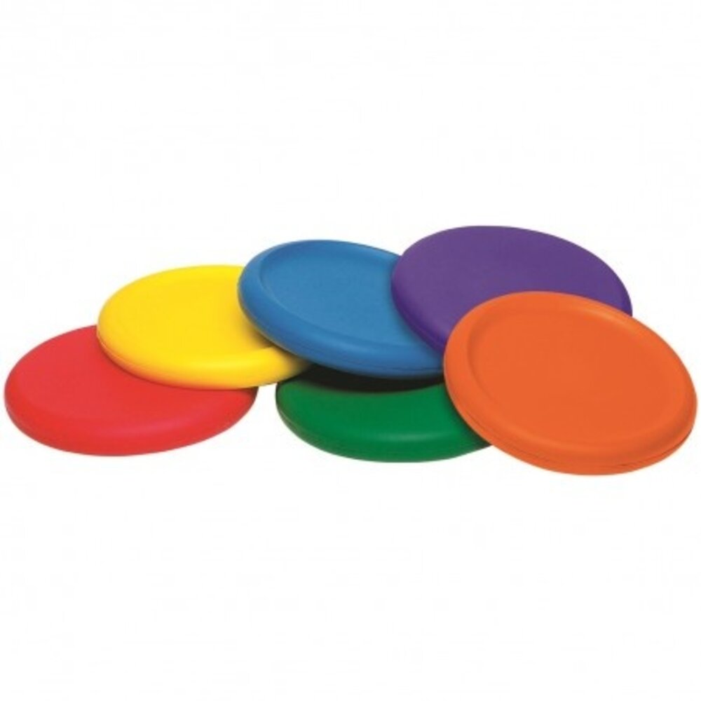 Spordas Foam frisbee | Zachte frisbee | 21,6 cm | Per stuk of set van 6 Spordas Foam frisbee | Zachte frisbee | 21,6 cm | Per stuk of set van 6