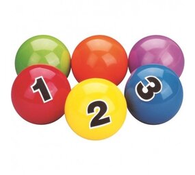 Spordas Jongleerballen | 7 cm | Genummerd | Set van 6