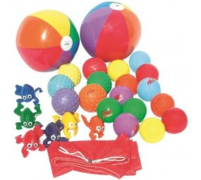 Spordas Spelparachute set | 26 spelmaterialen | Ballen, kikkers, strandballen en meer Spordas Spelparachute set | 26 spelmaterialen | Ballen, kikkers, strandballen en meer