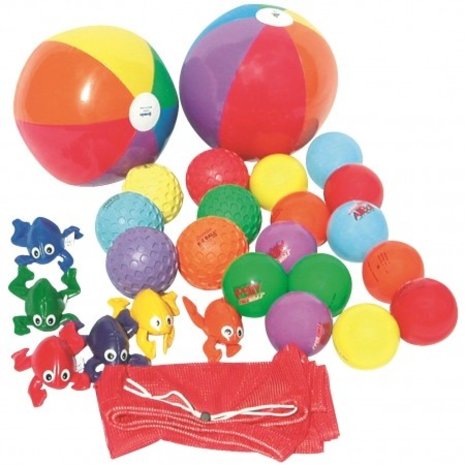 Spordas Spelparachute set | 26 spelmaterialen | Ballen, kikkers, strandballen en meer Spordas Spelparachute set | 26 spelmaterialen | Ballen, kikkers, strandballen en meer