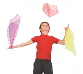 Spordas Jongleerdoeken | Set van 3 | Kleurrijke doeken voor jongleren en spel