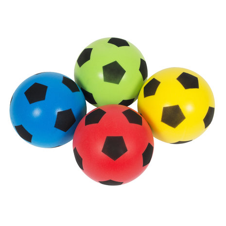 Megaform Foam Voetballen | Set van 4 | Geel-Rood-Groen-Blauw | 20 Megaform Foam Voetballen | Set van 4 | Geel-Rood-Groen-Blauw | 20