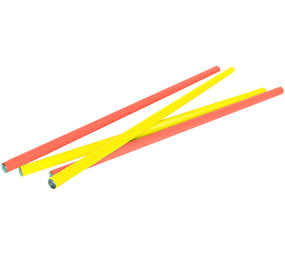 Megaform Turnstokken | Set van 4 | 80 en 100 cm | Geel en Rood | Kunststof Megaform Turnstokken | Set van 4 | 80 en 100 cm | Geel en Rood | Kunststof