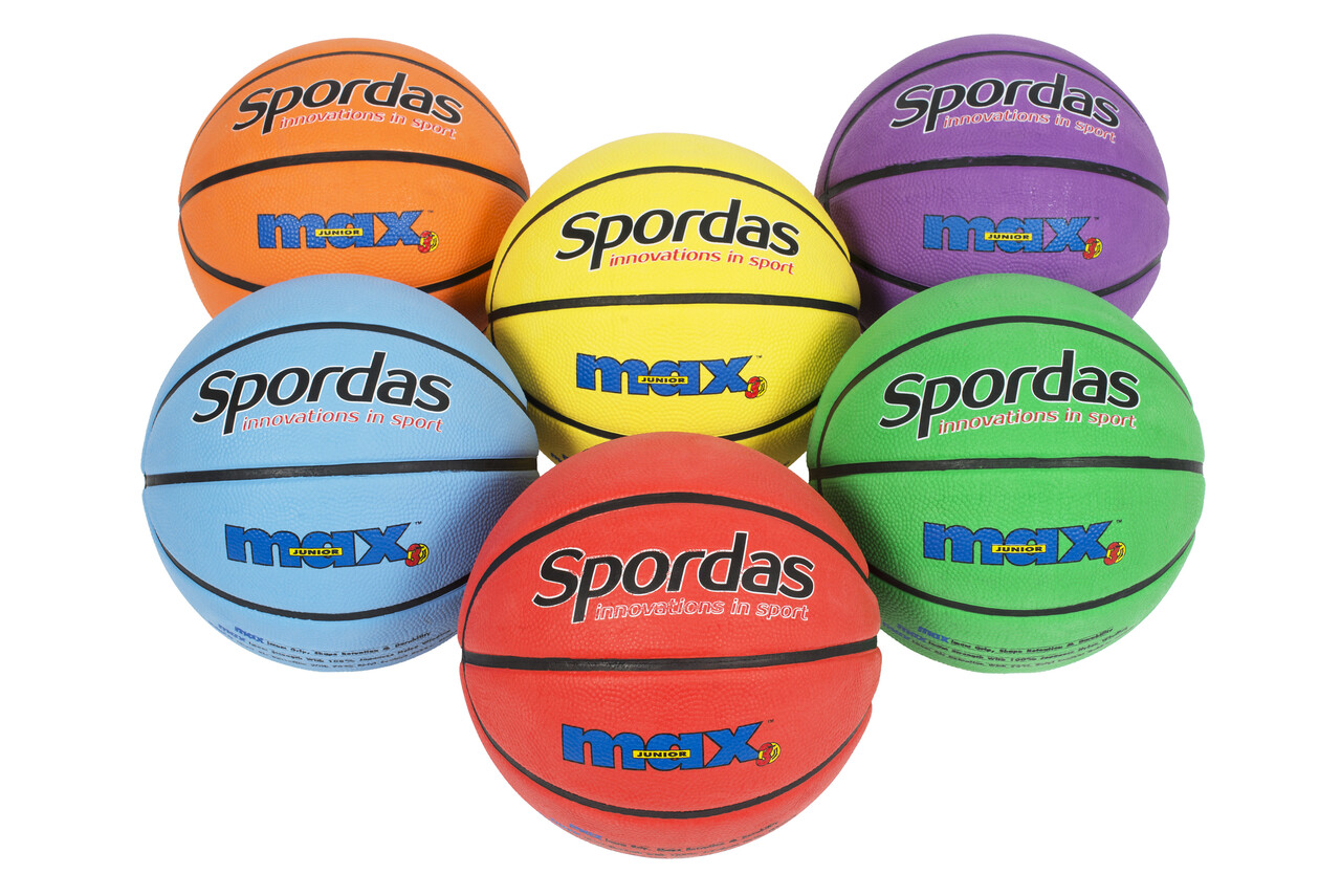 Spordas Basketballen | Set van 6 | Max | Maat 5 | Ideaal voor basisonderwijs