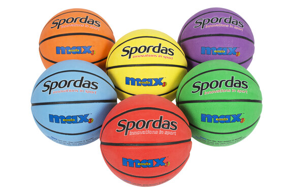 Spordas Basketballen | Set van 6 | Max | Maat 5 | Ideaal voor basisonderwijs