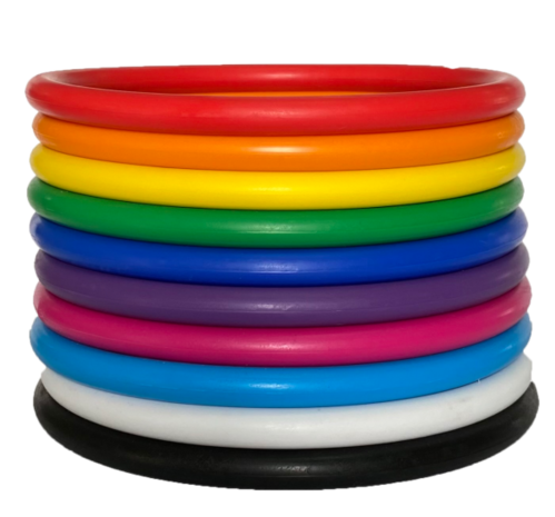 Spordas Werpringen | Rubber | Set van 10 dunne ringen | Ø 15 cm | Activiteitenringen Spordas Werpringen | Rubber | Set van 10 dunne ringen | Ø 15 cm | Activiteitenringen