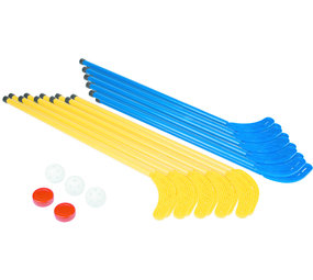 Megaform Floor hockey Set | 12 sticks | Geel - Blauw Megaform Floor hockey Set | 12 sticks | Geel - Blauw