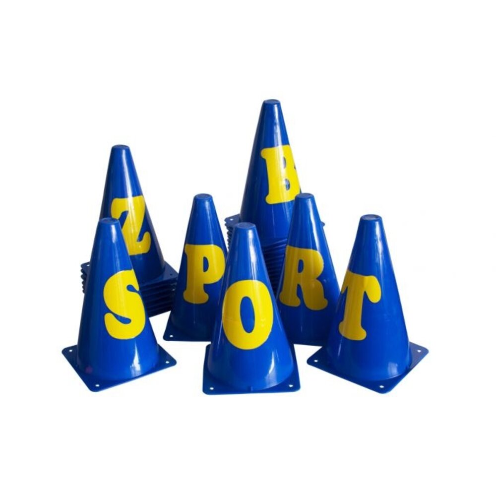 Tanga Sports Pionnen met letters | A t/m Z | 23 cm | Blauw-Geel Tanga Sports Pionnen met letters | A t/m Z | 23 cm | Blauw-Geel