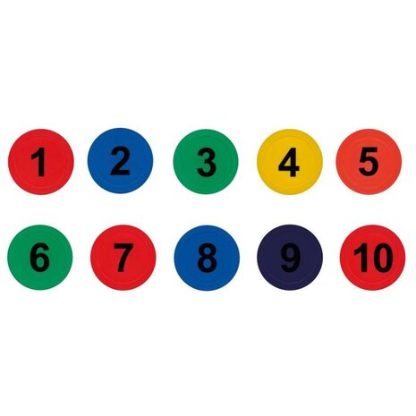 Vloermarkeringen cijfers | Set van 10 | 1-10 | Bewegend leren Vloermarkeringen cijfers | Set van 10 | 1-10 | Bewegend leren