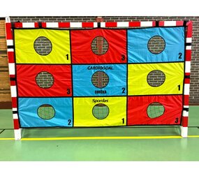 Spordas Cardiogoal | Doelwit doek | 3 x 1,8 m | 9 mikgaten Spordas Cardiogoal | Doelwit doek | 3 x 1,8 m | 9 mikgaten