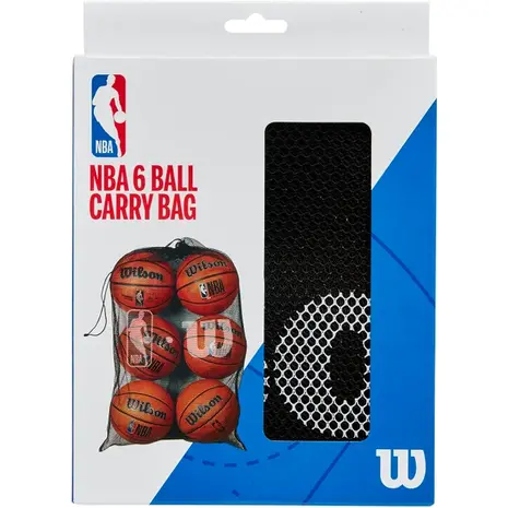 Wilson Wilson NBA Basketbal ballenzak | 6 stuks | Zwart Wilson Wilson NBA Basketbal ballenzak | 6 stuks | Zwart