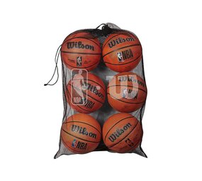 Wilson Wilson NBA Basketbal ballenzak | 6 stuks | Zwart Wilson Wilson NBA Basketbal ballenzak | 6 stuks | Zwart