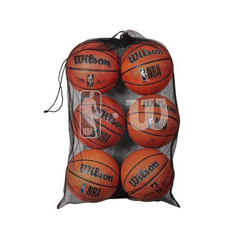 Wilson Wilson NBA Basketbal ballenzak | 6 stuks | Zwart Wilson Wilson NBA Basketbal ballenzak | 6 stuks | Zwart