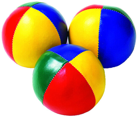 Megaform Jongleerballen | Set van 3 | 7 cm | Blauw-Geel-Groen-Rood
