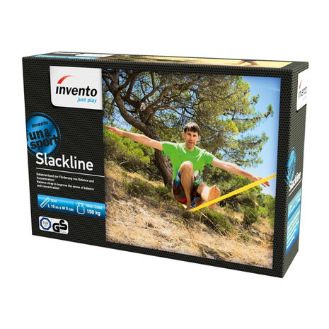 Slackline Set | HQ Slackline-Kit | 15 meter | Geel Slackline Set | HQ Slackline-Kit | 15 meter | Geel