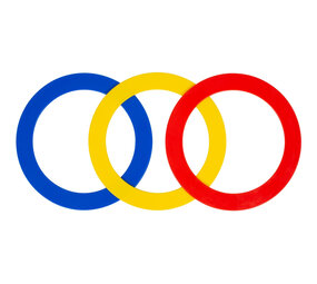 Spordas Jongleer Ringen | Set van 3 | Geel-Blauw-Rood | 24 cm Spordas Jongleer Ringen | Set van 3 | Geel-Blauw-Rood | 24 cm