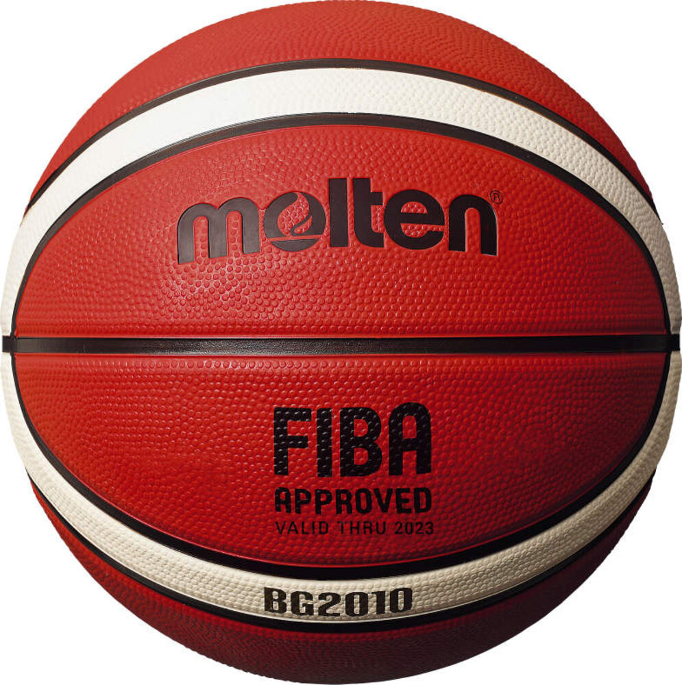 Molten Molten Basketbal | Maat 6 | Bg2010 Rubber | Wit-Oranje