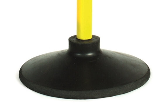 Megaform Rubberen Voetstuk voor Turnstokken | 1,25 kg | Zwart