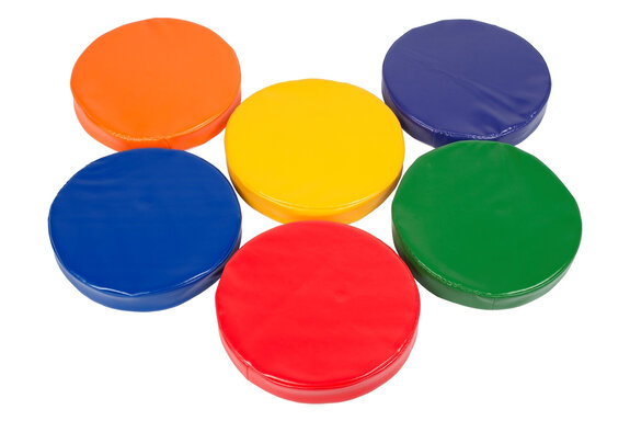 Spordas Stapschijven met geluid | Set van 6 | Voor actief spel en zintuiglijke beleving Spordas Stapschijven met geluid | Set van 6 | Voor actief spel en zintuiglijke beleving