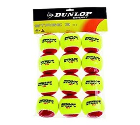 Dunlop Tennisbal | Stage 3 | Rood/Geel | 12 stuks Dunlop Tennisbal | Stage 3 | Rood/Geel | 12 stuks