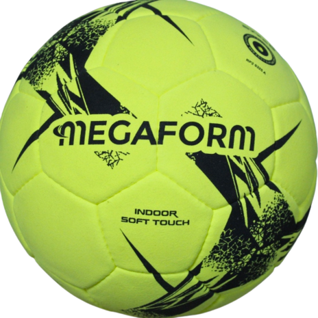 Megaform Zaalvoetbal Softtouch | Geel | Vilt voetbal | Maat 5