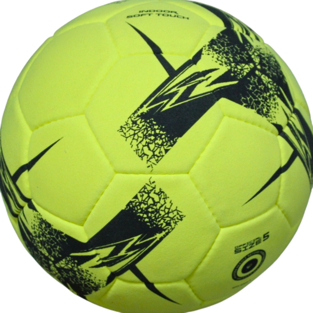 Megaform Zaalvoetbal Softtouch | Geel | Vilt voetbal | Maat 5